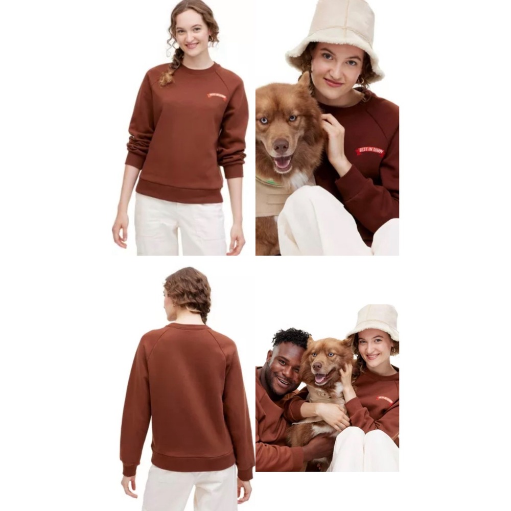 The Cuddle Collab Target Best In Show Brown Crewneck Sweatshirt Adult Small NWT